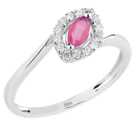 Anillo Bliss Mujer in Oro blanco Rubino 0.35 Ct 20070610 - 20070610